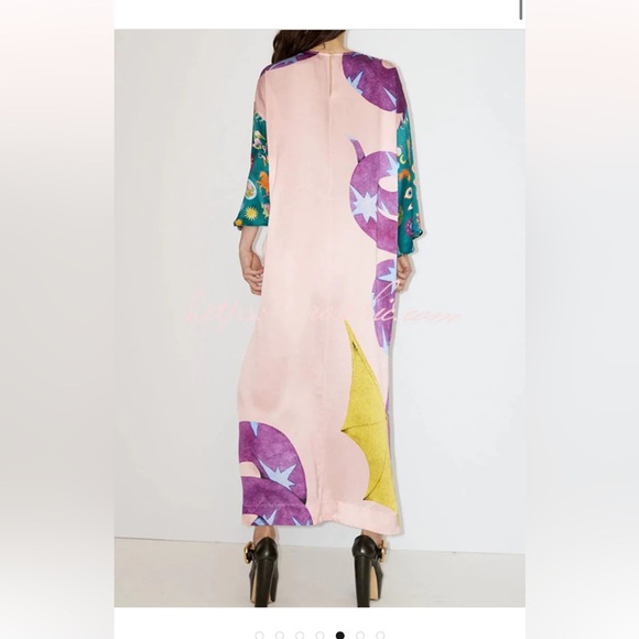 Artistic Nature Satin Dress  size small - Picture 4 of 4